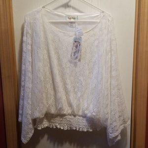 BNWT Beautiful Boutique Lace Top sz 2xl